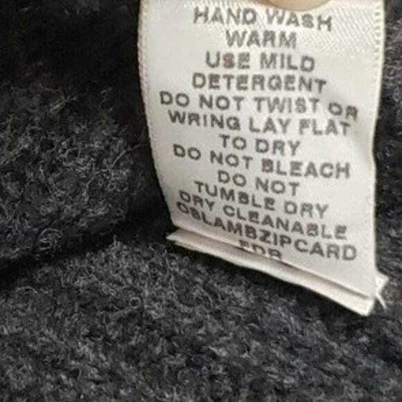 Cabelas Mens XL Ribbed Lambswool Full Zip Sweater Elbow Patch Grey EUC Fisherman - Picture 7 of 11